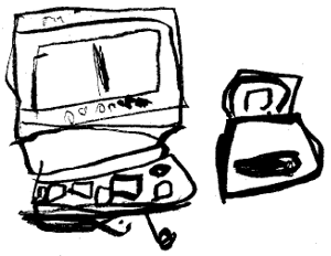 Pupil drawn computer picture